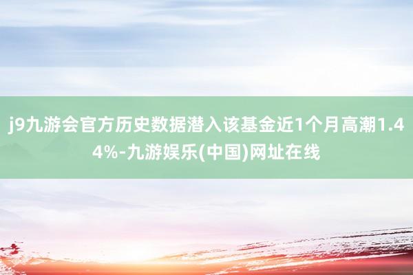 j9九游会官方历史数据潜入该基金近1个月高潮1.44%-九游娱乐(中国)网址在线
